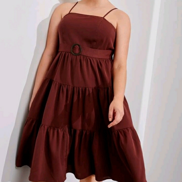 NEW Plus Belted Cami Dress - Picture 3 of 9